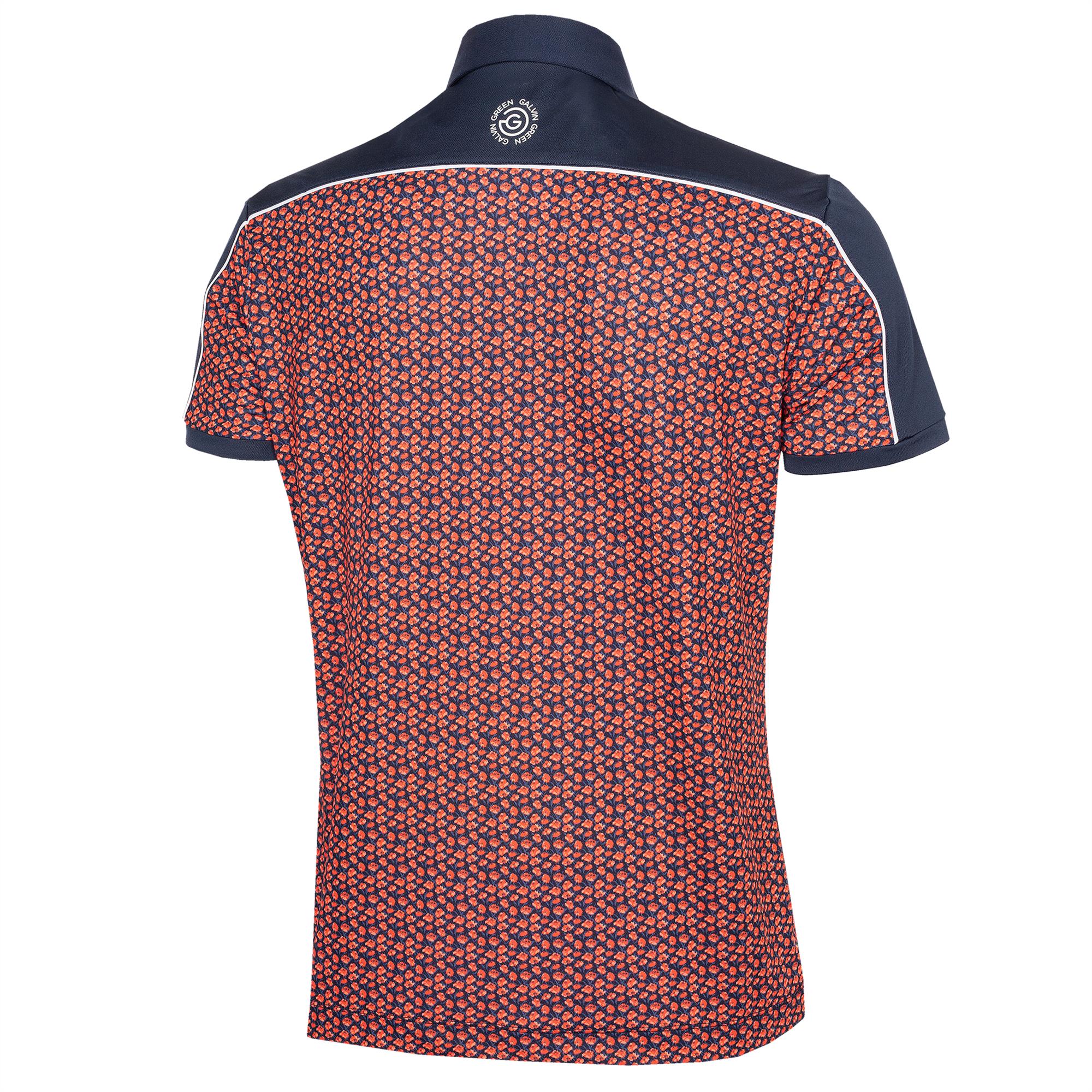 Galvin Green Millard Ventil8+ Mens Golf Polo Navy/Orange/White